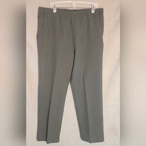 Vintage Women's All Around Elastic Poly Accord Pant Green Size Medium  100% Poly